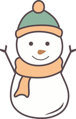 Naklejka premium Christmas Snowman