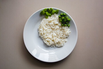 Simple vegetarian food on a plate
