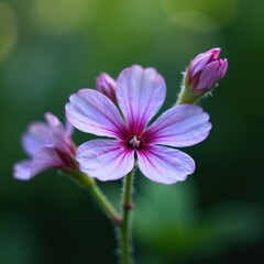 Fototapeta premium delicate petals of birdeye speedwell unfolding, birdseye speedwell spring flowers, blooming flowers