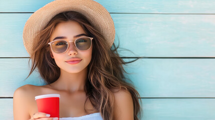 Relaxed summer vibes: stylish model enjoying bank holiday outdoors