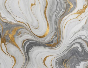 Obraz premium Elegant Gold and Gray Marble Texture: Swirling Abstract Background Design