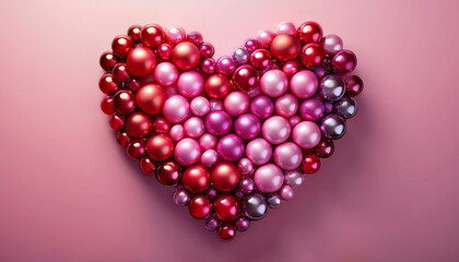 Metallic and Glass Sphere Love Heart in Stunning 3D