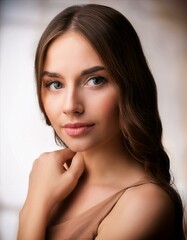 beautiful young woman portrait, AI generated