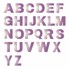 vector illustration of letters set of gradient gradient alphabet