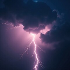 A stormy sky with lightning illuminating the clouds, stormy, dark