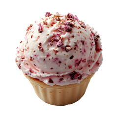 Scoop of Ice Cream Isolated on Transparent Background