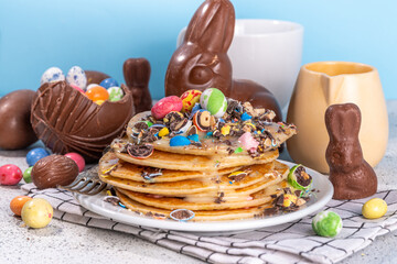 Easter eggs pancakes
