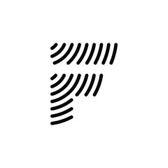 Initial F fingerprint logo