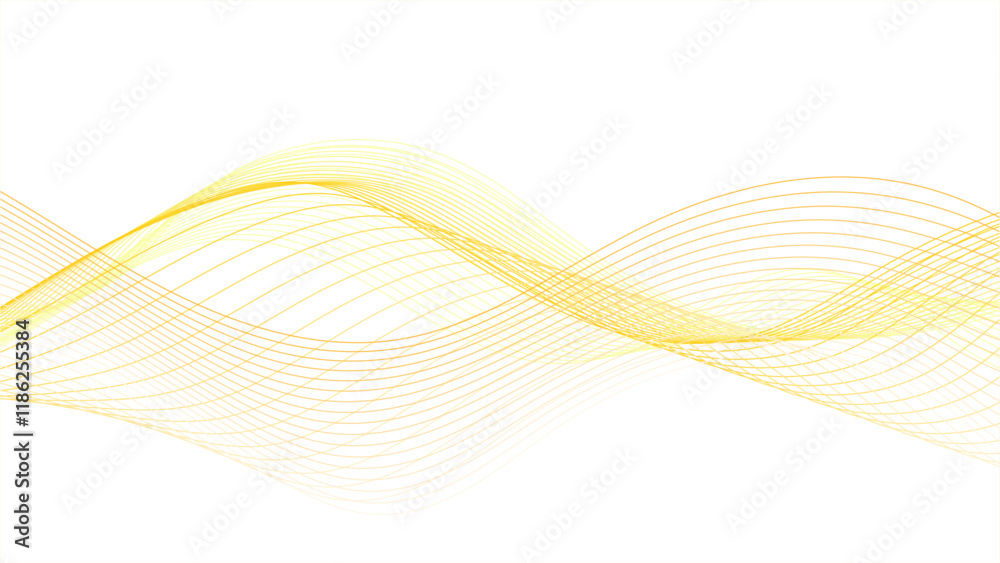 Wall mural abstract background with yellow and orange waves, soft lines and curves, abstract background with dy