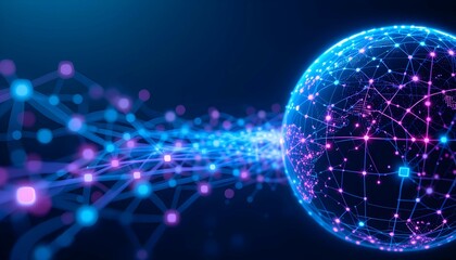 Obraz premium AI and Technology Design, Futuristic Neon light