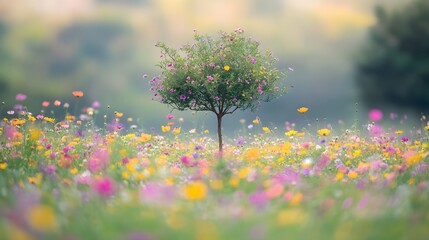 Fototapeta premium Vibrant Wildflower Meadow
