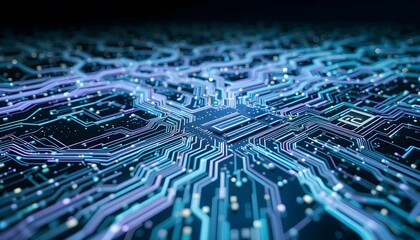  AI and Technology Design, Futuristic Neon light