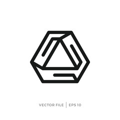 initial letter GGG triangle logo