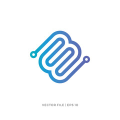 initial letter WR RW logo