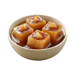 Kolak Sweet Dessert in a Bowl Isolated on Transparent Background