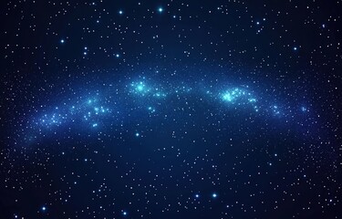 Fototapeta premium A dark blue night sky with stars, the Milky Way, and distant galaxies