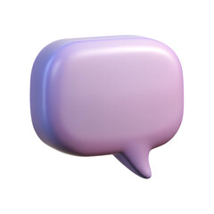 3d chat bubble icon illustration. Dialogue symbol Background isolated. Plastic style icon