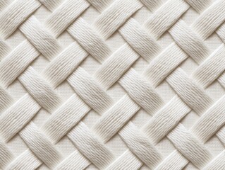 Woven white pattern with symmetrical braiding soft lighting and clean texture ideal for modern textiles or abstract neutral backgrounds