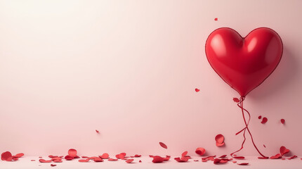 Cluster of Floating Hearts on a Soft Pink Background