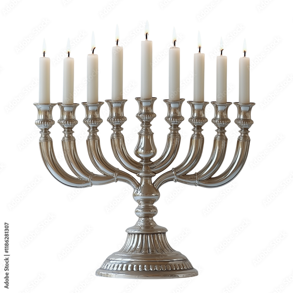 Sticker candlestick with candles