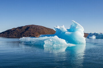 Icebergs in the fjords of south Greenland	