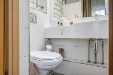 Modern Bathroom with Shower and Toilet