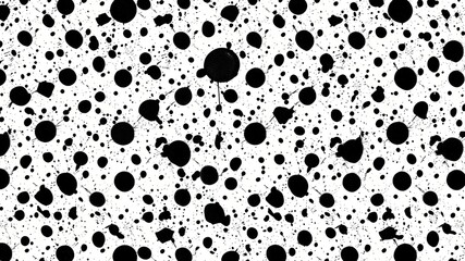 Fototapeta premium Black Ink Splatters Pattern - Abstract Art Photo