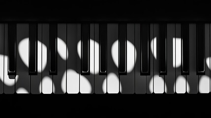 A Striking Piano Keyboard Design with Shadows