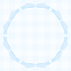 ブルーのリボンサークルフレーム★