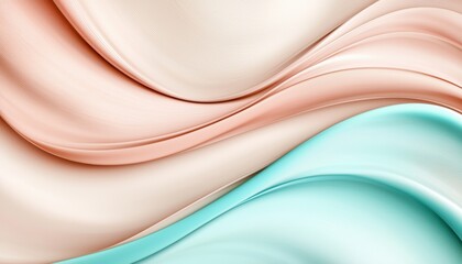 Soft light streaks blending pastel pink turquoise and cream tones smooth and dreamy abstract background for serene or artistic concepts