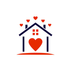 house icon with heart