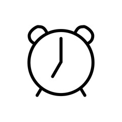 Alarm clock icon Thin vector set