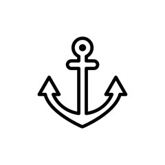 Anchor icon Thin vector set