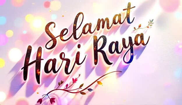 Warm Greetings of Selamat Hari Raya Aidilfitri Festive Celebration