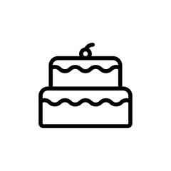 Cake icon Thin vector set