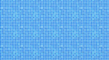 Blue tiles texture in swimming pool. Tile mosaic ceramic of swimming pool in blue tone. Modern blue...