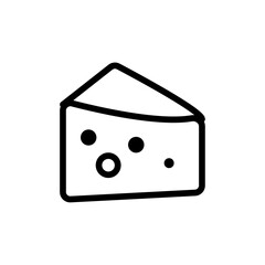 Cheese icon Thin vector set