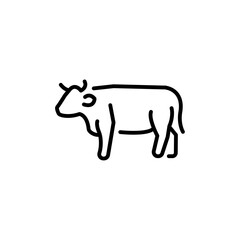 Cow icon Thin vector set