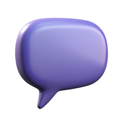 3d chat bubble icon illustration. Dialogue symbol Background isolated. Plastic style icon