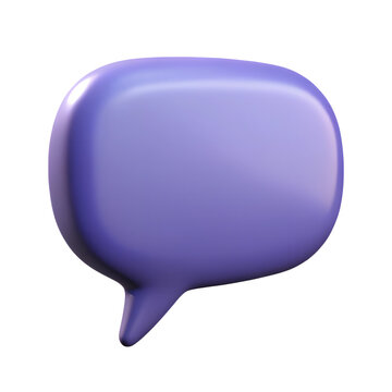 3d chat bubble icon illustration. Dialogue symbol Background isolated. Plastic style icon