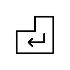 Fototapeta premium Enter key icon Thin vector set