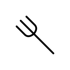Fork icon Thin vector set