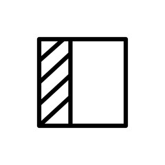 Freeze column icon Thin vector set