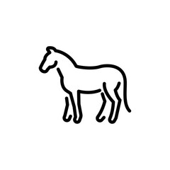 Horse icon Thin vector set