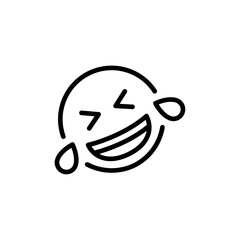 Laughing icon Thin vector set