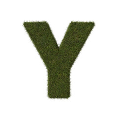 Grass letter Y