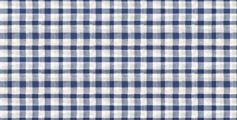 Blue and white checkered tablecloth texture	

