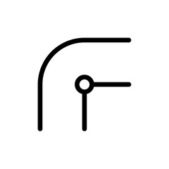 Node round icon Thin vector set