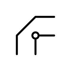 Node square icon Thin vector set