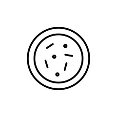 Petri dish icon Thin vector set